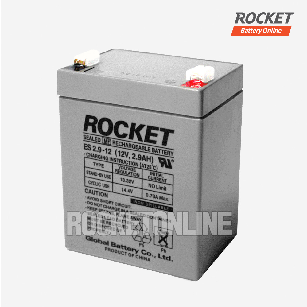로케트 산업용 배터리 ES2.9-12  밀폐형 축전지 12V 2.9AH